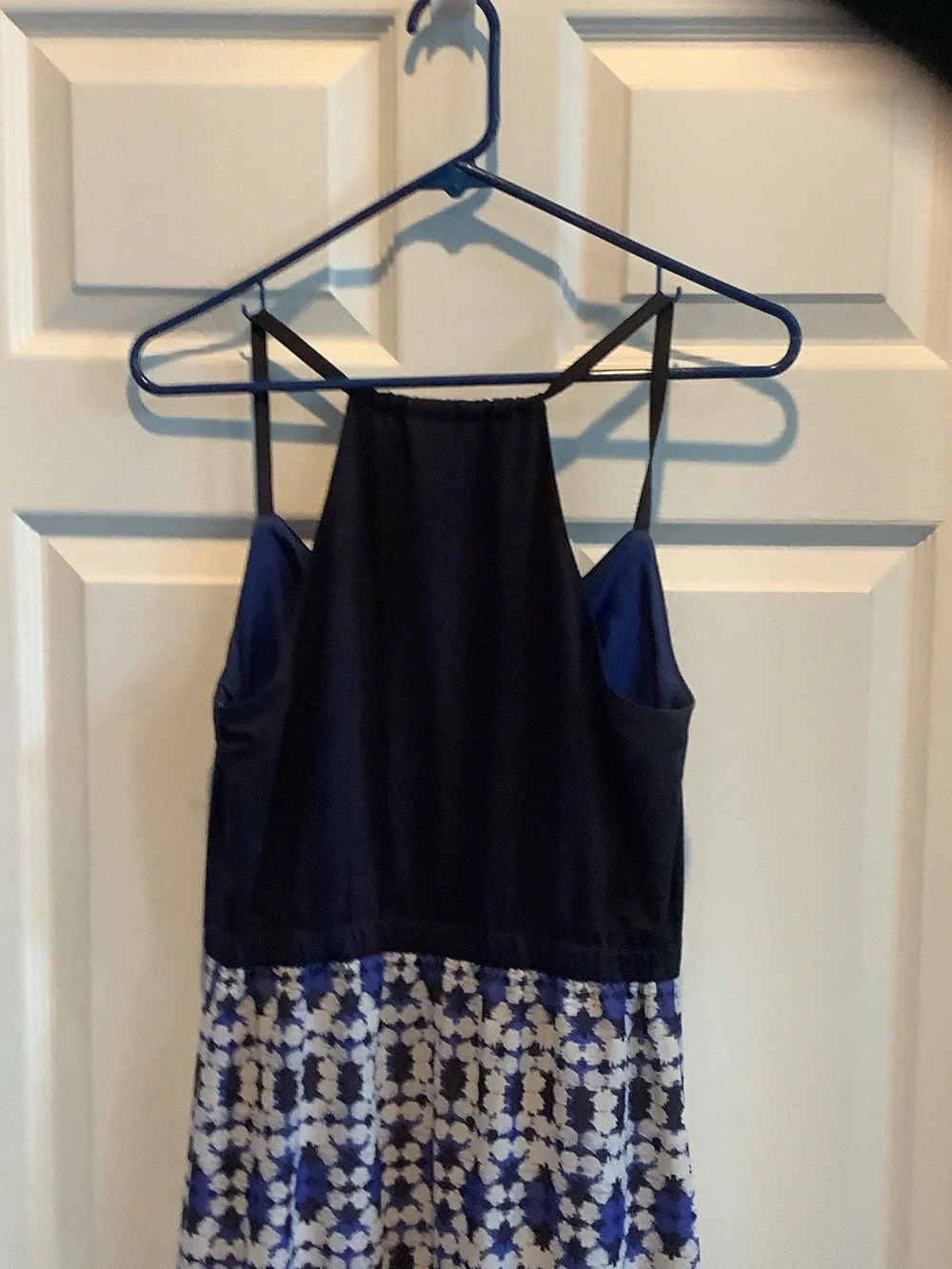 J. Crew Royal Blue and Navy Slip Dress, spaghetti strap